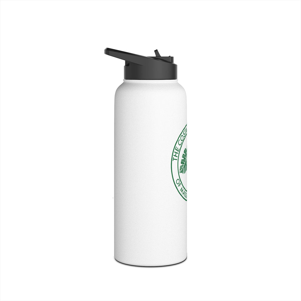 CRSMT Stainless Steel Water Bottle | White Bottle with Green Logo