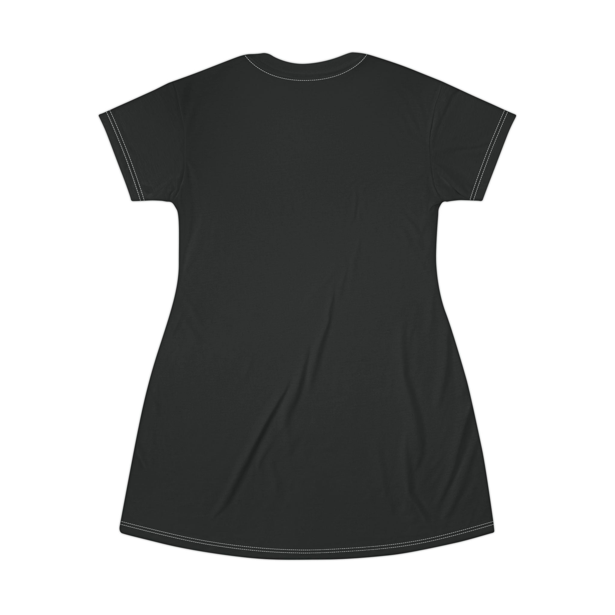 CRSMT T-Shirt Dress | Black with White Logo