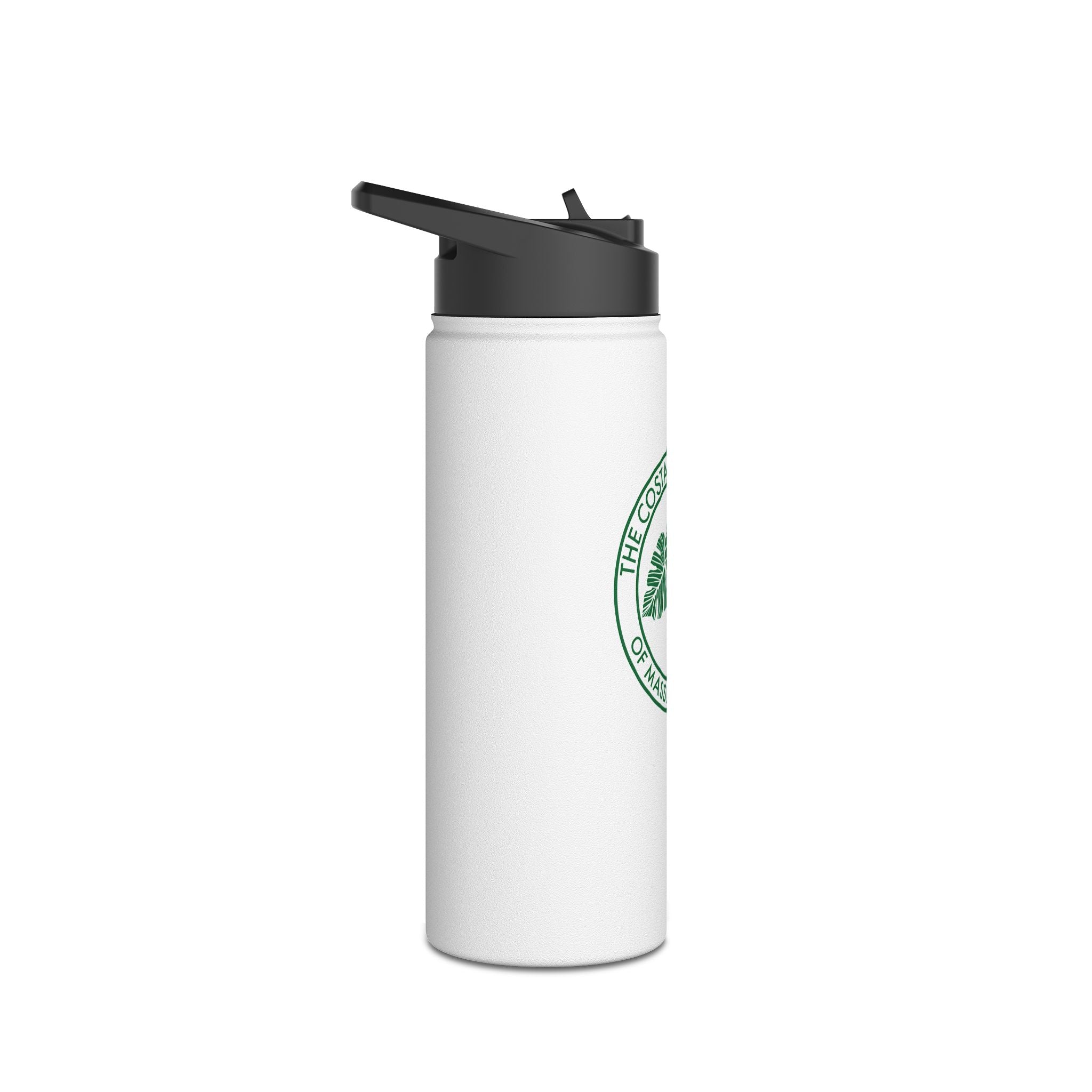 CRSMT Stainless Steel Water Bottle | White Bottle with Green Logo