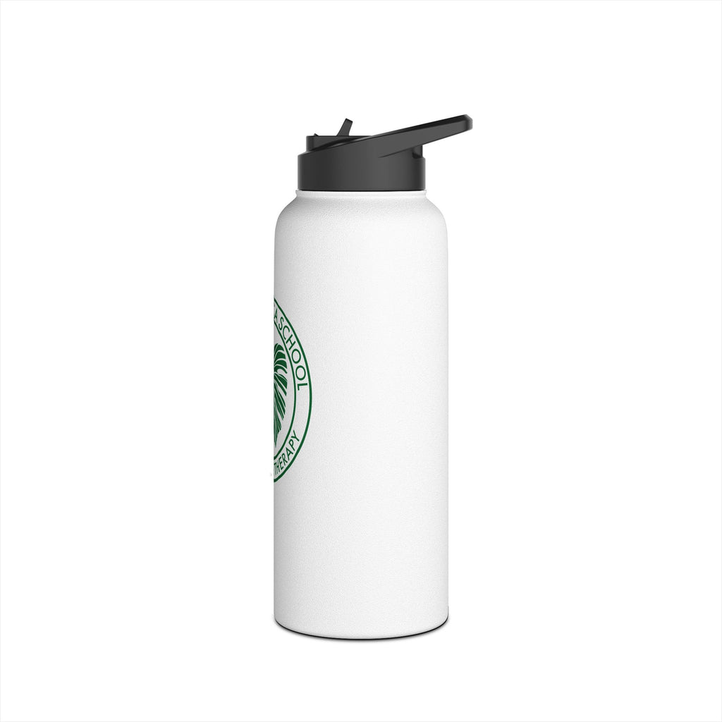 CRSMT Stainless Steel Water Bottle | White Bottle with Green Logo